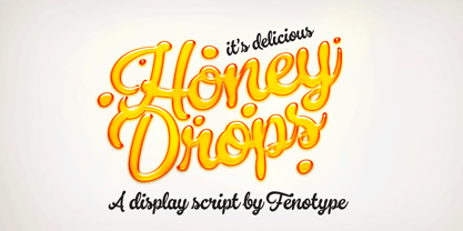 Honey Drops Font Poster 13
