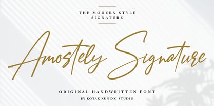 Amostely Signature Font Poster 9
