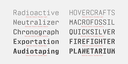 Realtime Stencil Rounded Font Poster 2