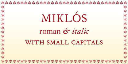 Miklos Font Poster 1