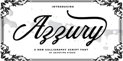 Azzury Script Font Poster 7