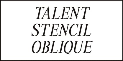 Talent Stencil Font Poster 2