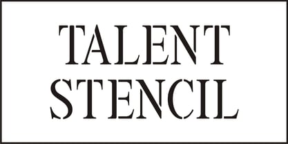 Talent Stencil Font Poster 4