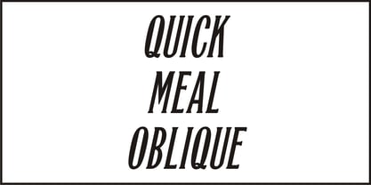 Quick Meal Font Poster 2