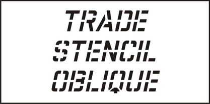 Trade Stencil Font Poster 2