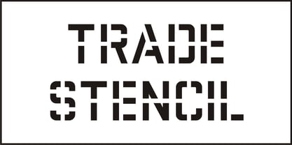 Trade Stencil Font Poster 4