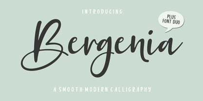 Bergenia Script Font Duo Font Poster 1