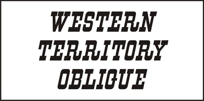 Western Territory JNL Font Poster 4