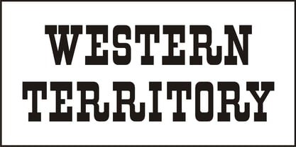 Western Territory JNL Font Poster 2