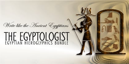 Egyptian Hieroglyphics - The Egyptologist Font Poster 2