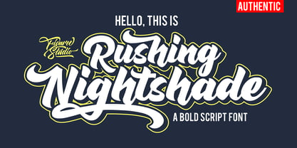 Rushing Nightshade Font Poster 8
