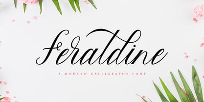 Feraldine Script Font Poster 1