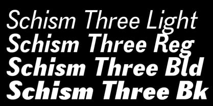 Schism Three Font Poster 3