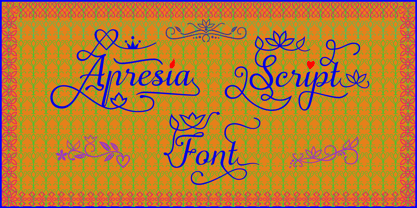 Apresia Script Font Poster 1
