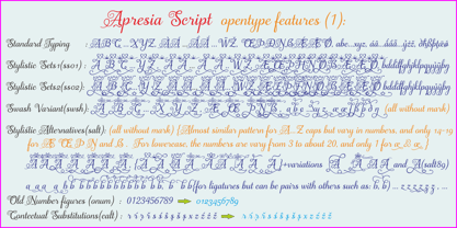 Apresia Script Fuente Póster 8