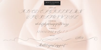 Beauty Flowers Font Poster 3