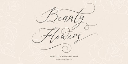 Beauty Flowers Font Poster 13