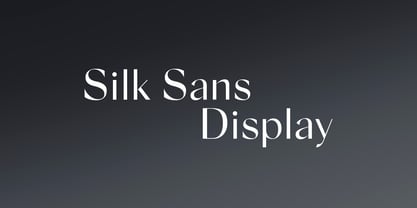 Silk Sans Display Fuente Póster 6