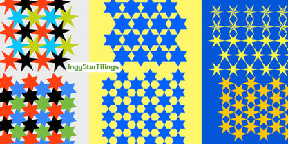 Ingy Star Tilings Fuente Póster 4
