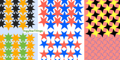 Ingy Star Tilings Fuente Póster 6