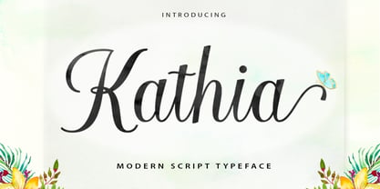 Kathia Script Font Poster 5