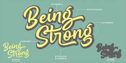 Being Strong Font Poster 2