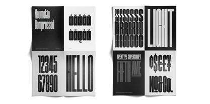 Neumatic Compressed Font Poster 11