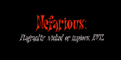 Nefarious Font Poster 6