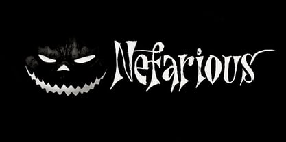 Nefarious Font Poster 7