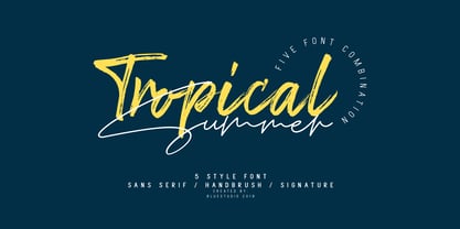 Tropical Summer Font Poster 10