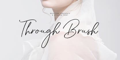 Through Brush Font Poster 13