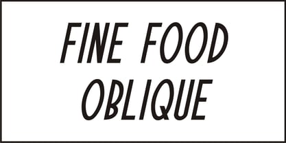 Fine Food JNL Font Poster 2