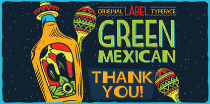 Green Mexican Font Poster 1