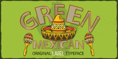 Green Mexican Fuente Póster 4