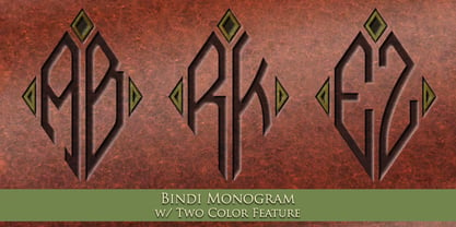MFC Bindi Monogram Font Poster 6