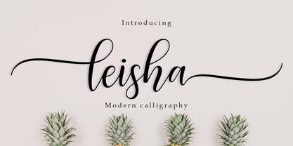 Leisha Script Font Poster 5