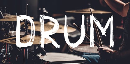 Drum Font Poster 3