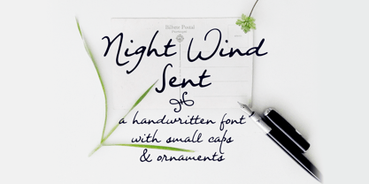 Night Wind Sent Font Poster 1