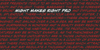 Might Makes Right Pro BB Font Poster 2
