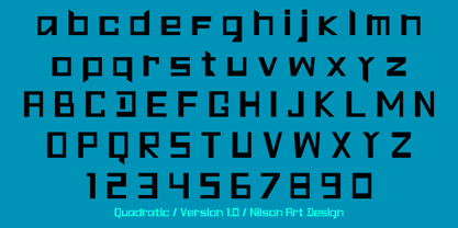 Quadratic Font Poster 3