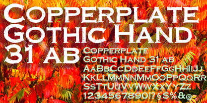 Copperplate Gothic Hand Font Poster 3