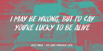 China Syndrome Font Poster 1