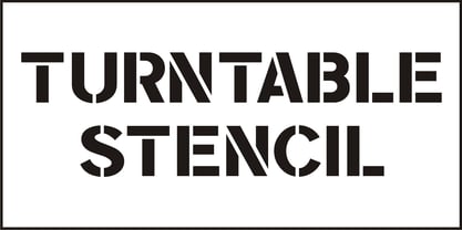 Turntable Stencil JNL Font Poster 1