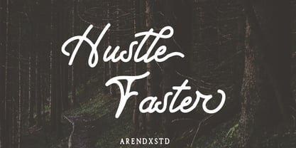 Hustle Faster Font Poster 8