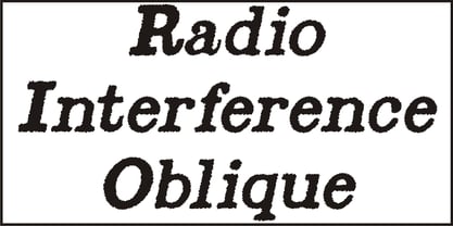 Radio Interference Font Poster 2