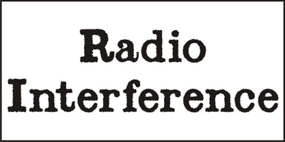 Radio Interference Font Poster 4
