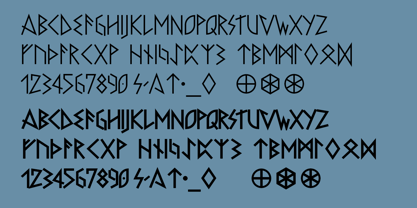 Faux Runic Font Poster 1