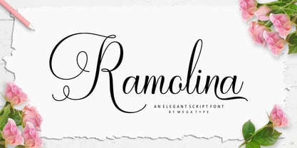 Ramolina Script Font Poster 6