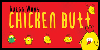 Chicken Butt Font Poster 4