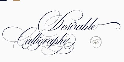 Desirable Calligraphy Fuente Póster 12